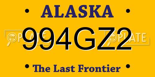 994GZ2 Alaska License Plate
