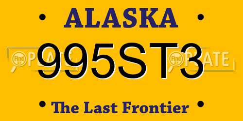 995ST3 Alaska License Plate