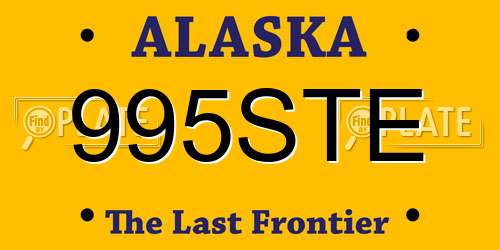 995STE Alaska License Plate