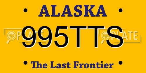 995TTS Alaska License Plate