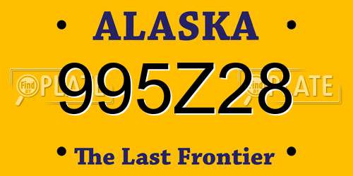 995Z28 Alaska License Plate