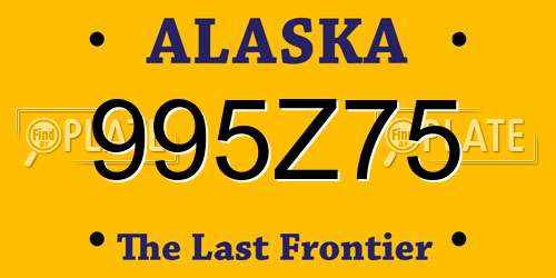 995Z75 Alaska License Plate