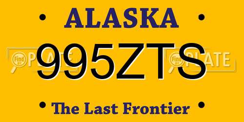 995ZTS Alaska License Plate