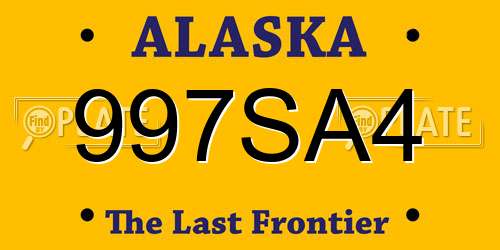 997SA4 Alaska License Plate