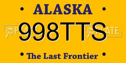 998TTS Alaska License Plate