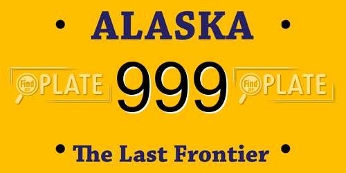 999 Alaska License Plate