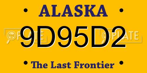 9D95D2 Alaska License Plate