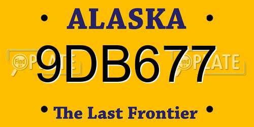 9DB677 Alaska License Plate