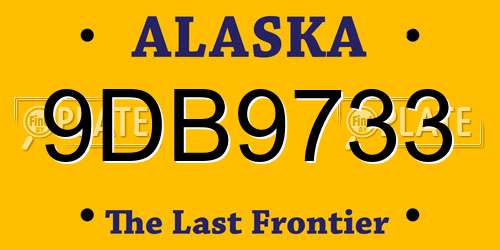 9DB9733 Alaska License Plate