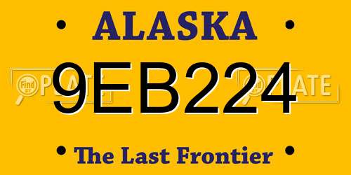 9EB224 Alaska License Plate