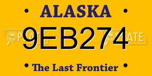 9EB274 Alaska License Plate
