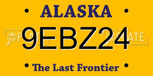 9EBZ24 Alaska License Plate
