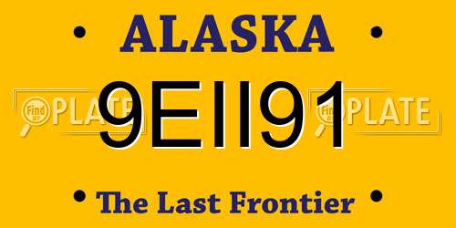 9EII91 Alaska License Plate