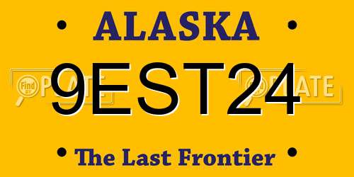 9EST24 Alaska License Plate