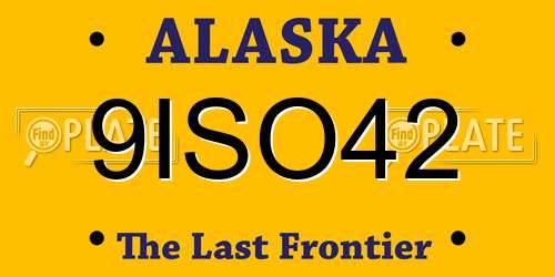 9ISO42 Alaska License Plate