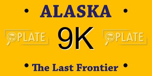 9K Alaska License Plate