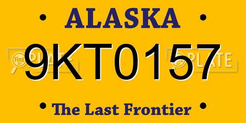 9KT0157 Alaska License Plate