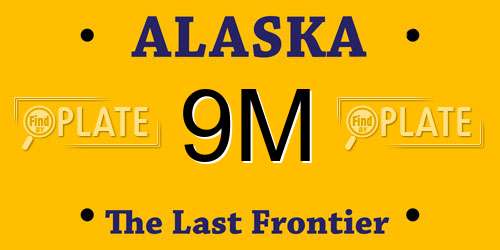 9M Alaska License Plate
