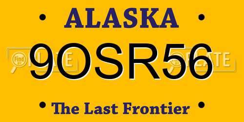 9OSR56 Alaska License Plate