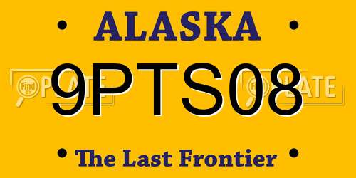 9PTS08 Alaska License Plate