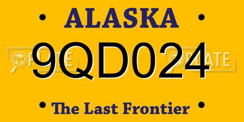 9QD024 Alaska License Plate