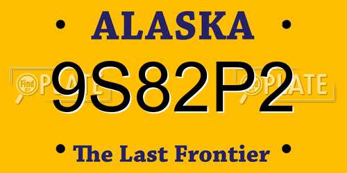 9S82P2 Alaska License Plate