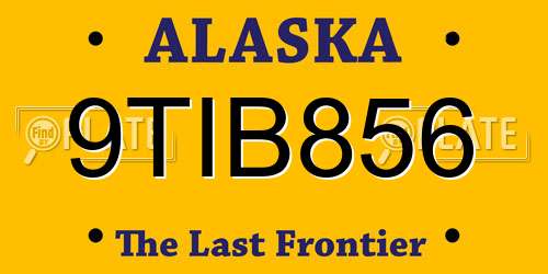 9TIB856 Alaska License Plate
