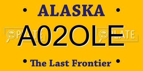 A02OLE Alaska License Plate