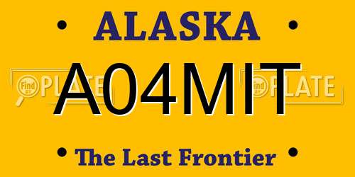 A04MIT Alaska License Plate