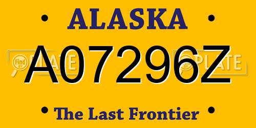 A07296Z Alaska License Plate