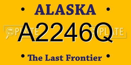A2246Q Alaska License Plate