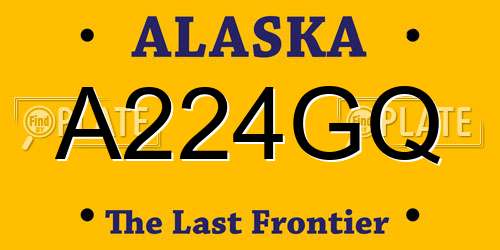 A224GQ Alaska License Plate