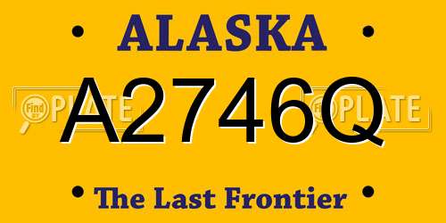 A2746Q Alaska License Plate