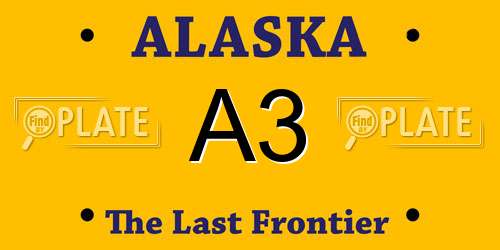 A3 Alaska License Plate