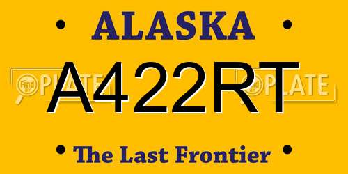 A422RT Alaska License Plate