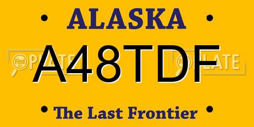 A48TDF Alaska License Plate