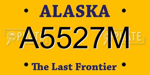 A5527M Alaska License Plate