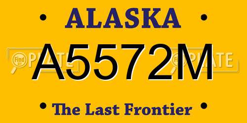 A5572M Alaska License Plate