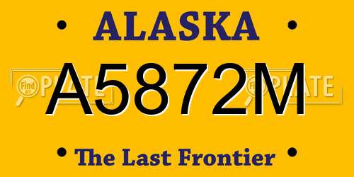 A5872M Alaska License Plate