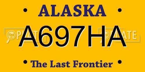 A697HA Alaska License Plate