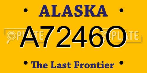 A7246O Alaska License Plate