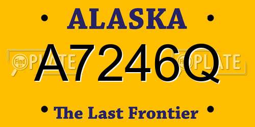 A7246Q Alaska License Plate