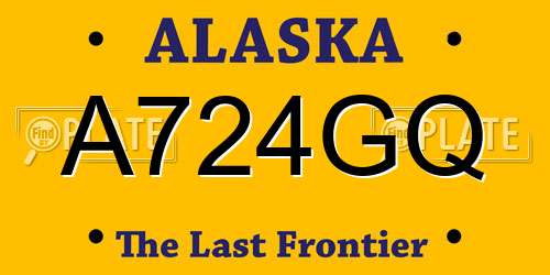 A724GQ Alaska License Plate