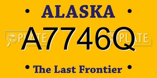 A7746Q Alaska License Plate