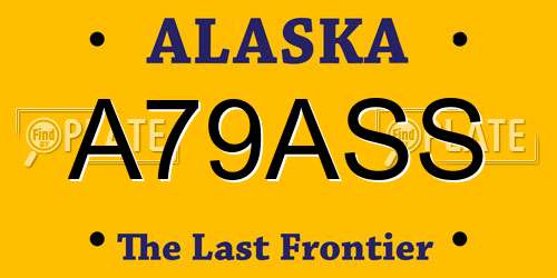 A79ASS Alaska License Plate