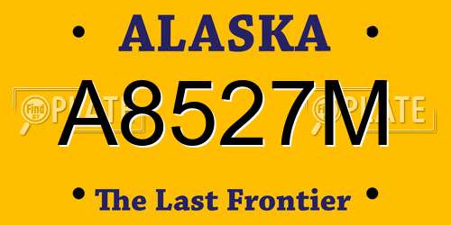 A8527M Alaska License Plate