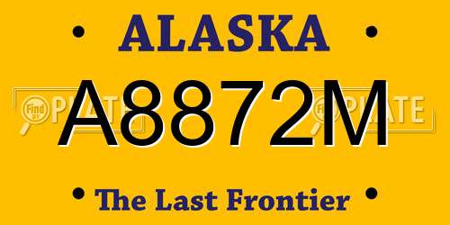 A8872M Alaska License Plate