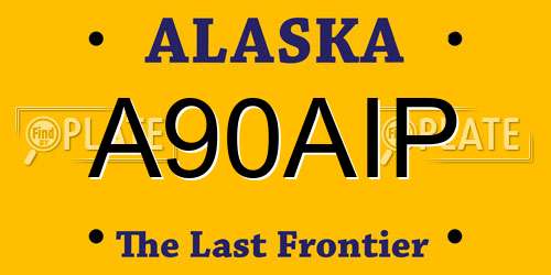A90AIP Alaska License Plate