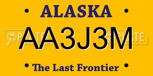 AA3J3M Alaska License Plate