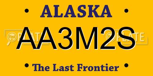 AA3M2S Alaska License Plate
